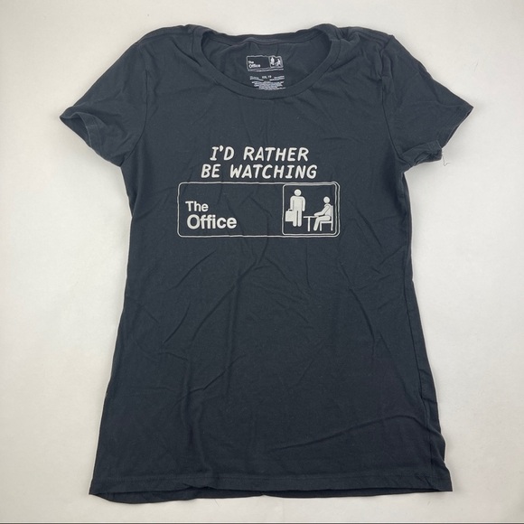 Office Tops - The Office Tshirt Womens Juniors XXL 19 Black Short Sleeve